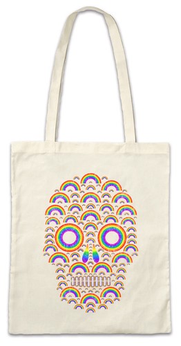 Shopper teschio arcobaleno - shopper,