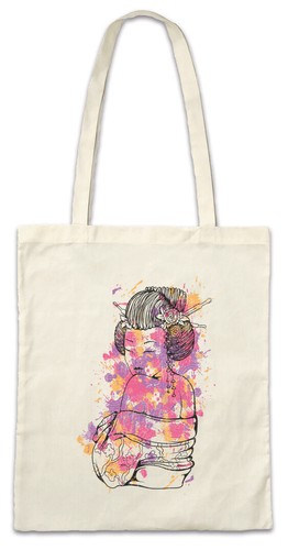 Geisha con ornamenti colorati - geisha,